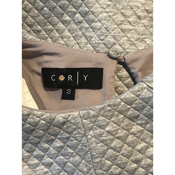 Corey Gray Quilted Long Sleeve Shift Dress S Made In USA Pockets - Picture 2 of 7
